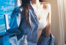 桜桃喵 -  蓝衬衫 [44P-1.10GB]-美图岛